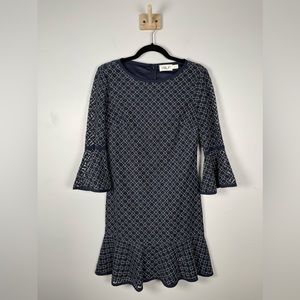 Eliza J 3/4 Length Bell Sleeve Dress